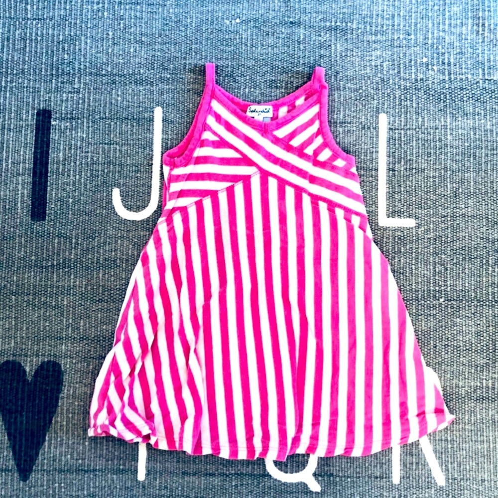 Splendid pink and white striped cotton dress 2 T